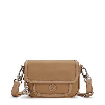 Kipling Inaki Small Crossbody Bag Handbag Soft Almond | CA 1273NW